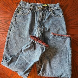 Vintage Cabelas Red Flannel Lined Jeans Women’s Size 8 Regular